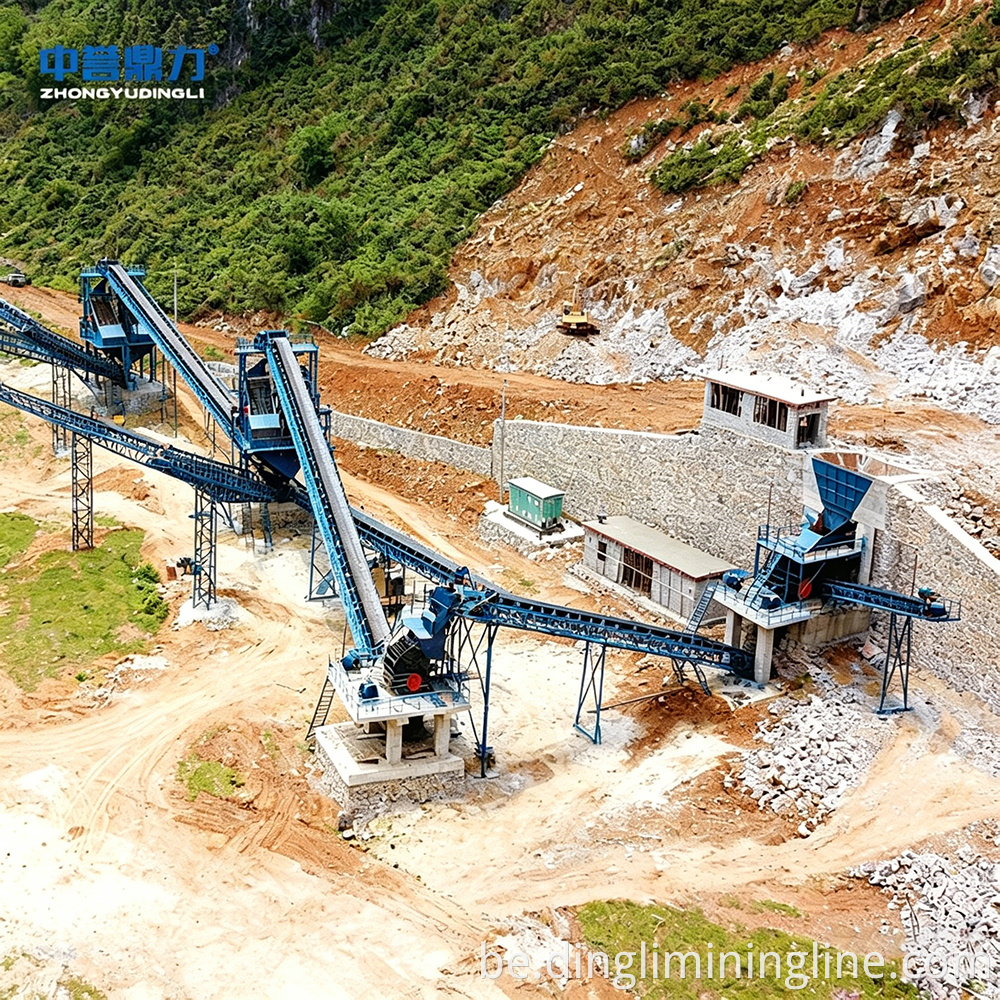 Лінія драбнення запаўняльніка прадукцыйнасцю 800 т/г 800 tph aggregate crushing line